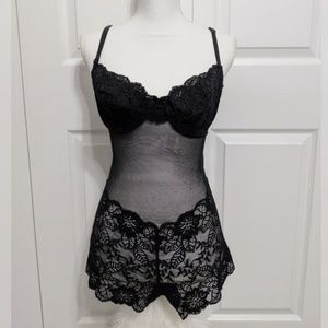 Victoria's Secret Black Lace Teddy
